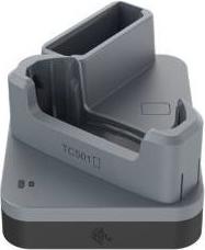 ZEBRA Charge-Only ShareCradle for one TC501 device WITH a protective boot and one spare battery. Sold Separately: Protective Boot (SG-TC5AEXO-01), USB-C Cable (CBL-EC5X-USBC3A-01), Country-specific 45W Power Supply adapter. (CRD-TC5A-2SC1B-B)