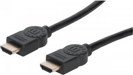MANHATTAN Premium High Speed HDMI-Kabel mit Ethernet-Kanal 4K@60Hz, HEC, ARC, 3D, 18 Gbit/s Bandbreite, HDMI-Stecker auf HDMI-Stecker, geschirmt, schwarz, 3 m (355353)