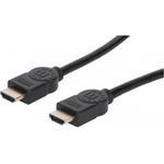 MANHATTAN Premium High Speed HDMI-Kabel mit Ethernet-Kanal 4K@60Hz, HEC, ARC, 3D, 18 Gbit/s Bandbreite, HDMI-Stecker auf HDMI-Stecker, geschirmt, schwarz, 3 m (355353)