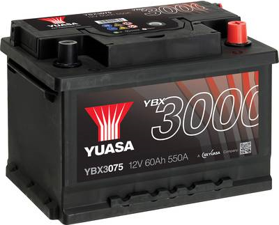 Yuasa Autobatterie SMF YBX3075 12 V 60 Ah T1 Zellanlegung 0 (YBX3075)