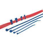 HellermannTyton Standard-Kabelbinder, innenverzahnt (L x B) 390 mm x 4.6 mm T80L-N66-BU-C1 Farbe: Blau 100 St. HellermannTyton (116-05416)