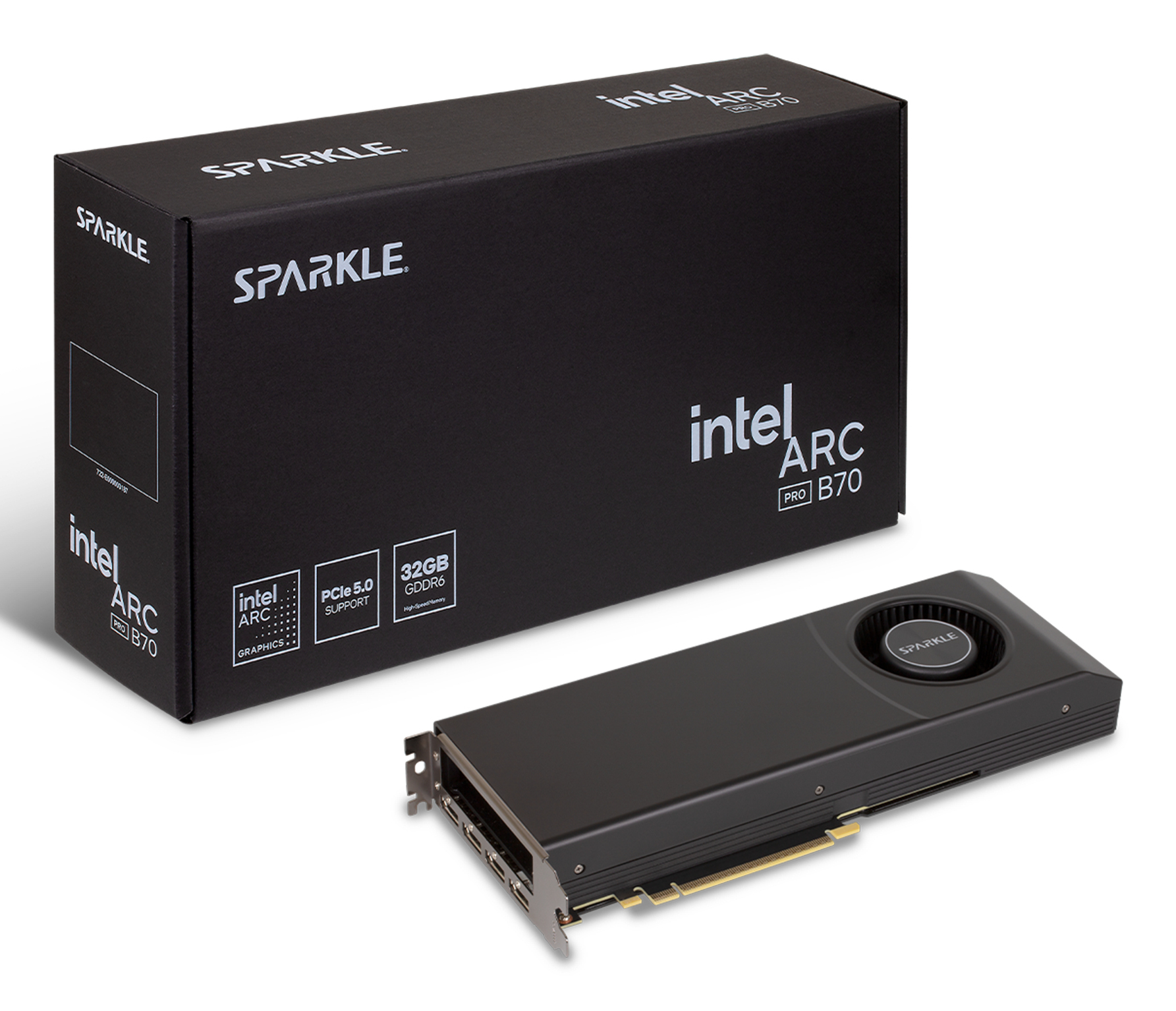 SPARKLE Arc Pro B70 Blower 32 GB GDDR6 Grafikkarte Schwarz