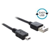 Anschlusskabel USB 2.0 EASY Stecker A an mini Stecker, schwarz, 5m, Good Connections® (3310-EU05)