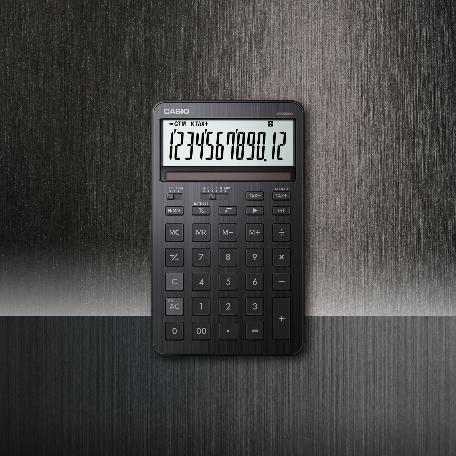Casio JW-200DQ Desktop-Taschenrechner 12 Ziffern LCD Schwarz