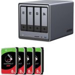 Ugreen DXP4800 NAS-Server Leergehäuse+ 4x Seagate IronWolf - Storage Server (25372B_ST8000VN004)