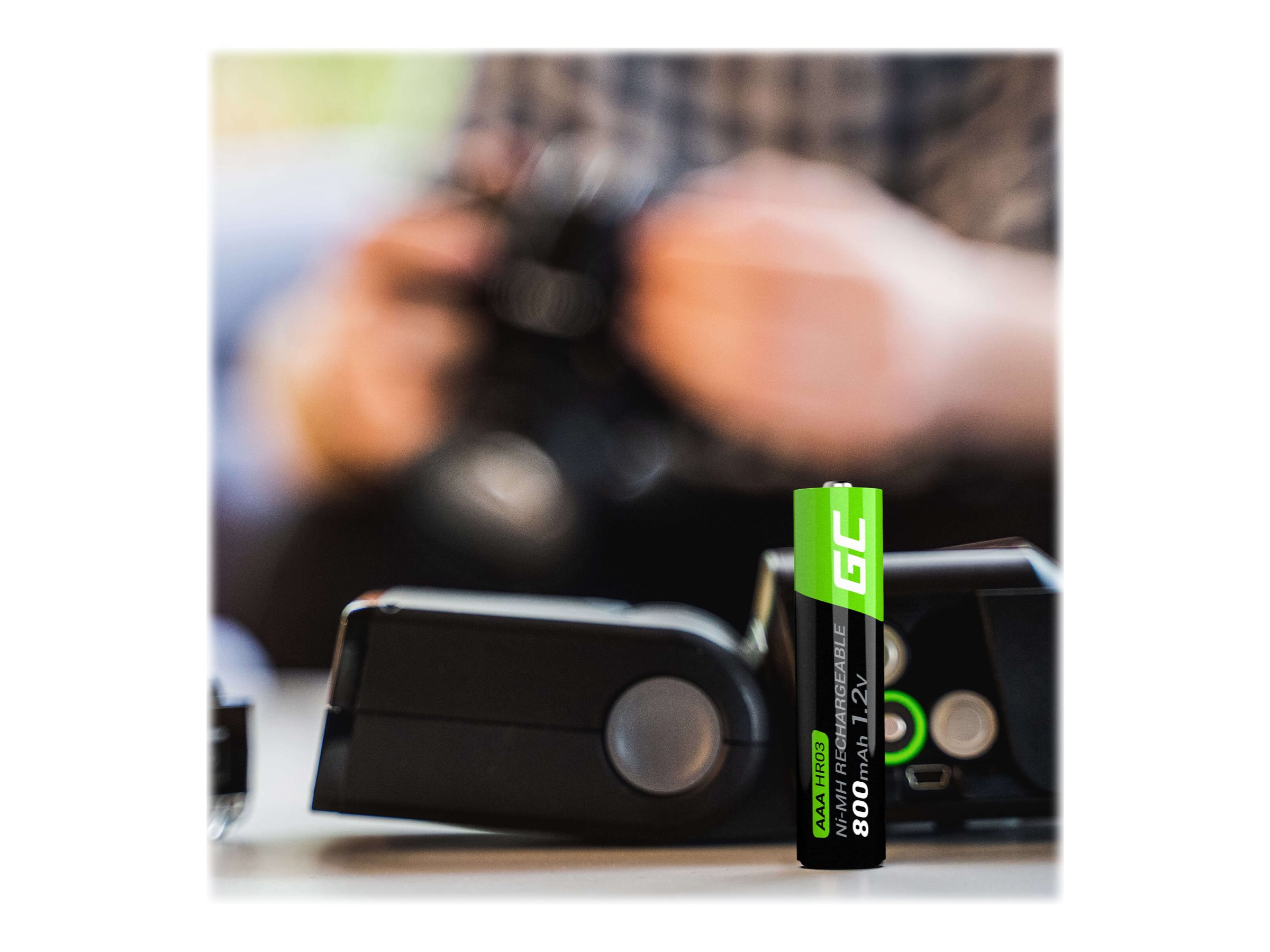 Green Cell GR08 NiMH Akku 2 x AAA 800 mAh 1,2 V Grün