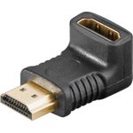 Goobay HDMI™-Winkeladapter 270° vertikal, 8K @ 60 Hz, vergoldet (65749)