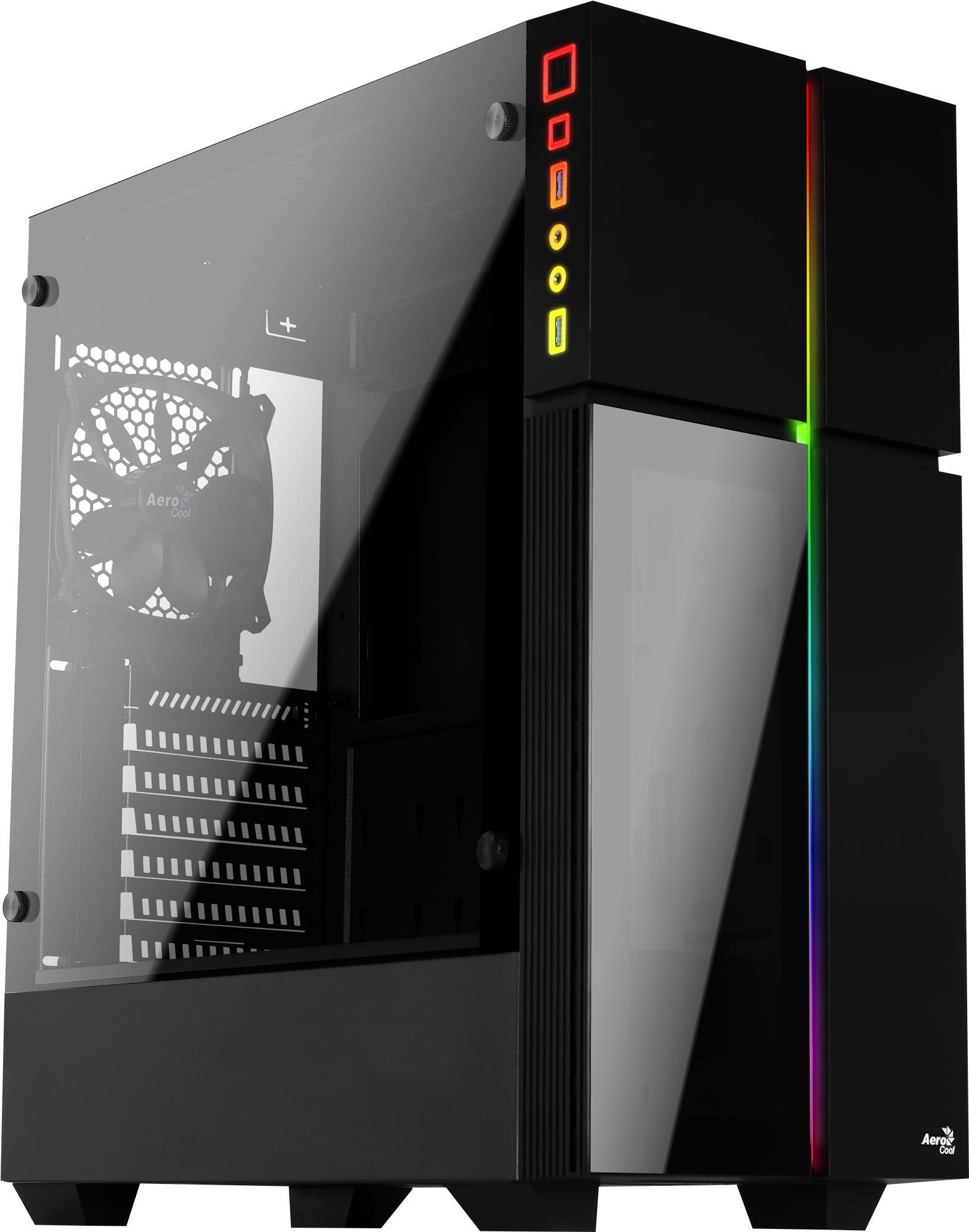 AEROCOOL Midi Playa Black RGB MicroATX/ATX/Mini-ITX o.N.