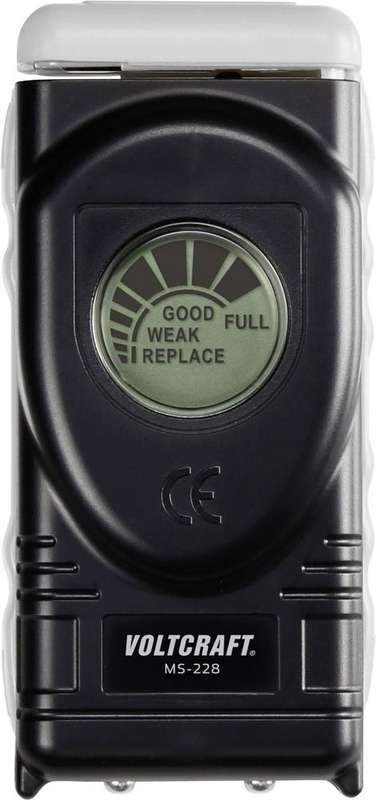 VOLTCRAFT MS228 Batterietester MS-228 Digital 1,5 V, 1,55 V, 9 V-Batterien (MS228)