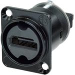 Neutrik HDMI-Steckverbinder Flanschbuchse, Kontakte gerade Polzahl: 19 Schwarz NAHDMI-W-B 1 St. (NAHDMI-W-B)
