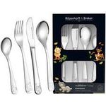 Ritzenhoff & Breker Kinderbesteck "WALDTIERE", 4-teilig aus hochwertigem Edelstahl, mit Tiermotiven - 1 Stück (818130)