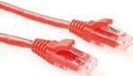 ACT Red 1 meter U/UTP CAT5E patch cable component level with RJ45 connectors. Cat5e u/utp component rd 1.00m (IK5501)
