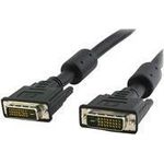 DVI-D Dual-Link Anschlusskabel Stecker/Stecker mit Ferrit, schwarz, 5 m Hersteller: Techly (ICOC-DVI-8150F)
