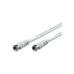 Wentronic Goobay SAT Anschlusskabel, 100% geschirmt, Weiß, 0.5 m - F-Stecker <=> F-Stecker (60724)
