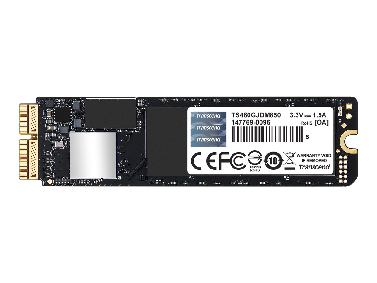 Transcend JetDrive 855 480 GB SSD-Upgrade-Kit Gen 3 x4 NVMe Thunderbolt Silber