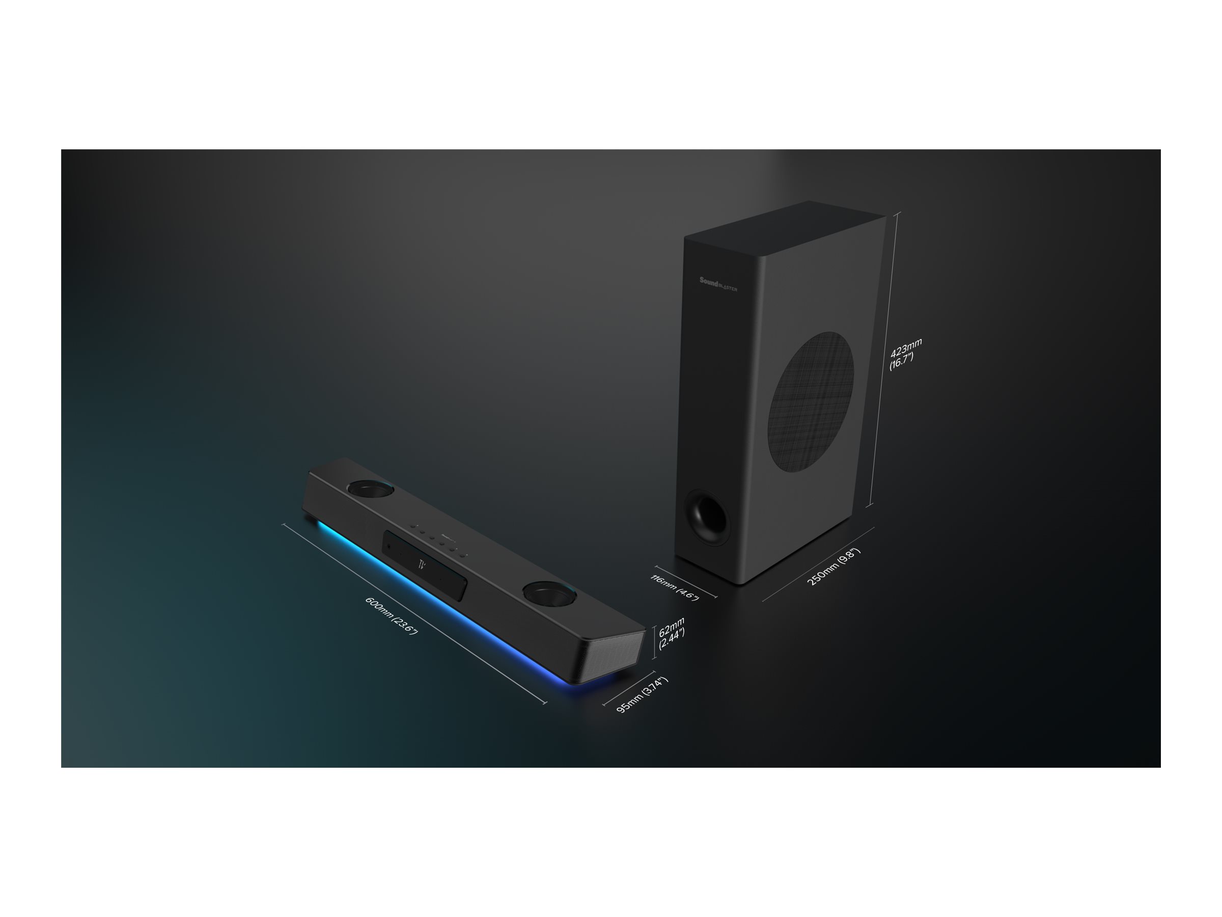 Creative Sound Blaster Katana V2X 2.1 Soundbar 180 W Bluetooth Schwarz