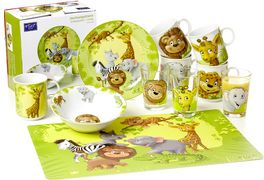 Flirt by R & B Trinkglas DSCHUNGELTIERE, 205 ml konisch, mit Dekor - 1 Stück (674187)