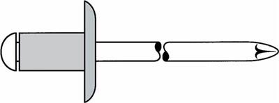 Gesipa Blindniet Al/St 5x25mm Grosskopf K14 KS 15,0-20,0mm (Pack mit 250 St) (1454126)