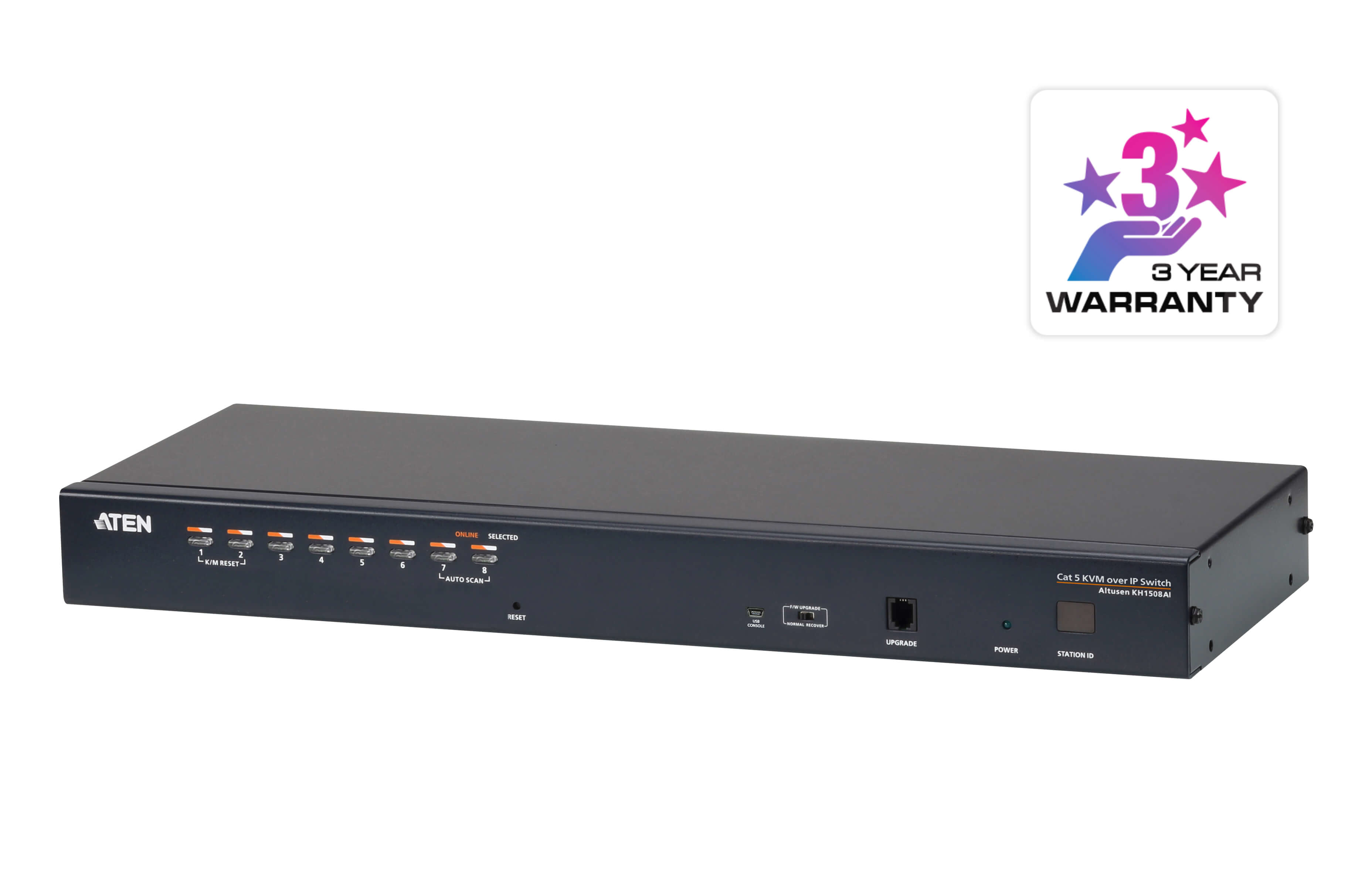 ATEN KVM over IP KH1508AI 8 Anschlüsse Schwarz