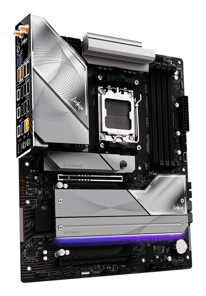 ASRock X870 LiveMixer WiFi Mainboard AMD X870 ATX Schwarz