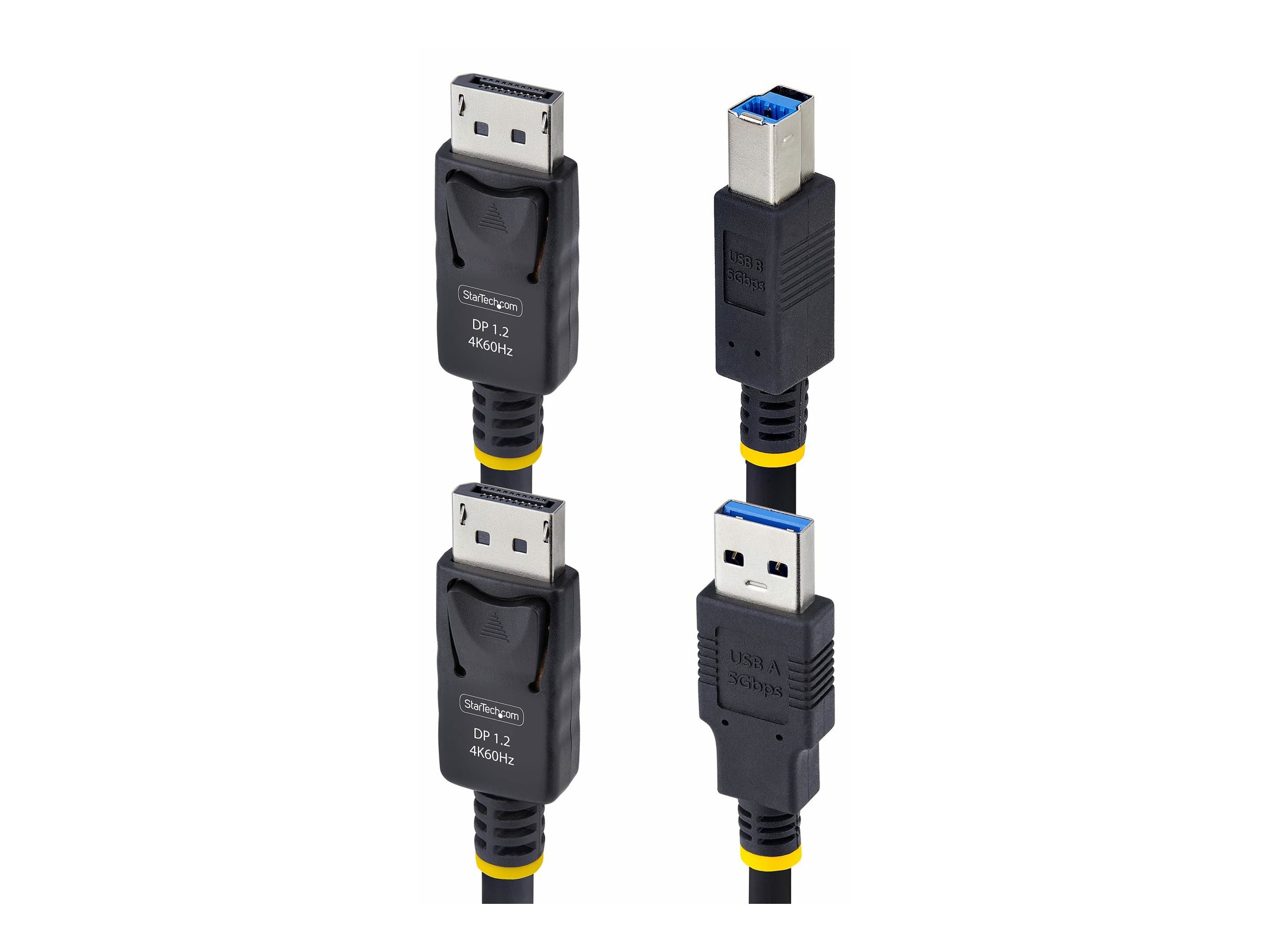 StarTech.com 1.8 m DisplayPort KVM-Kabel 4K 60Hz Schwarz