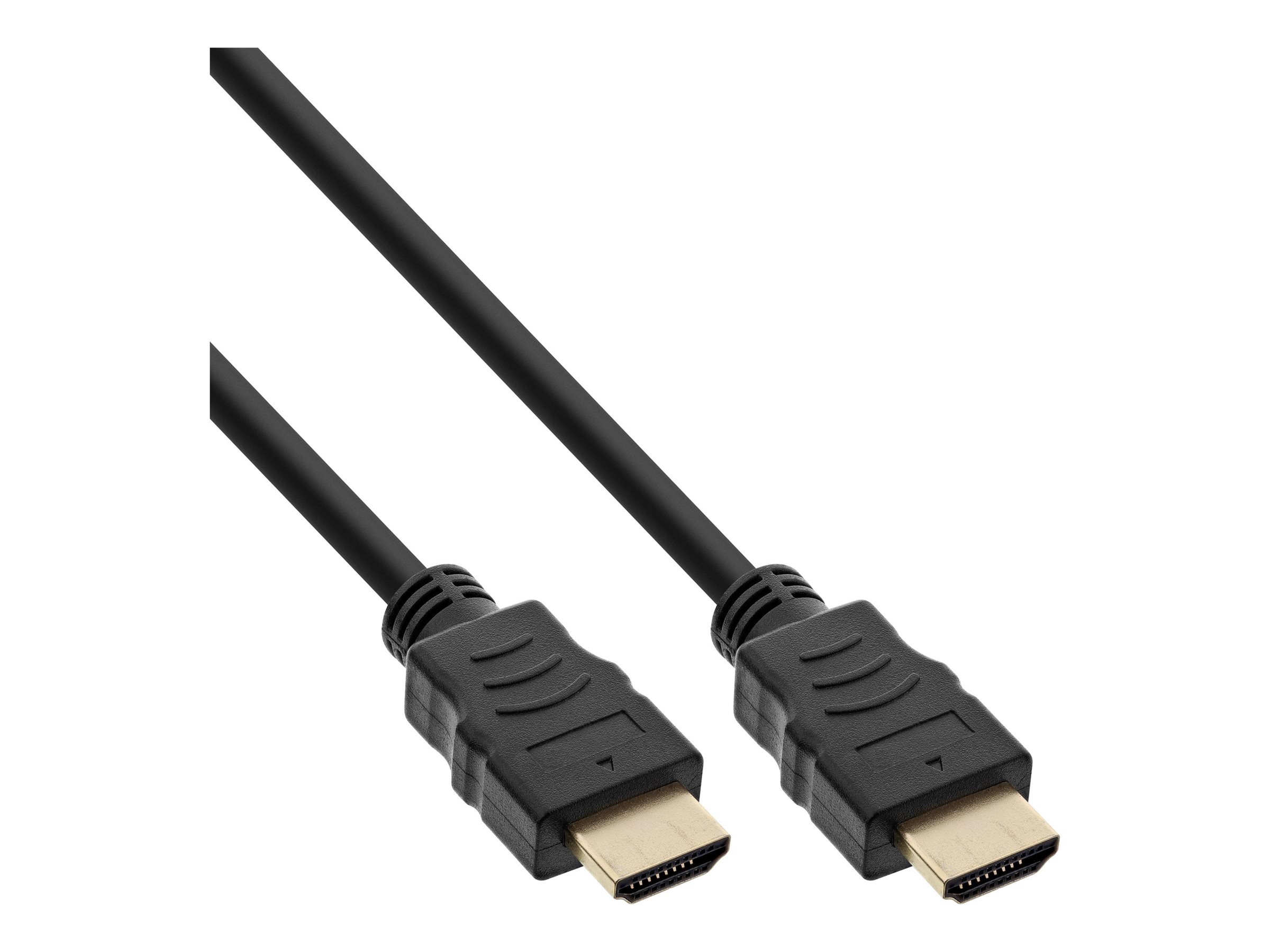 InLine HDMI-Kabel High Speed mit Ethernet 0,5 m Schwarz/Gold