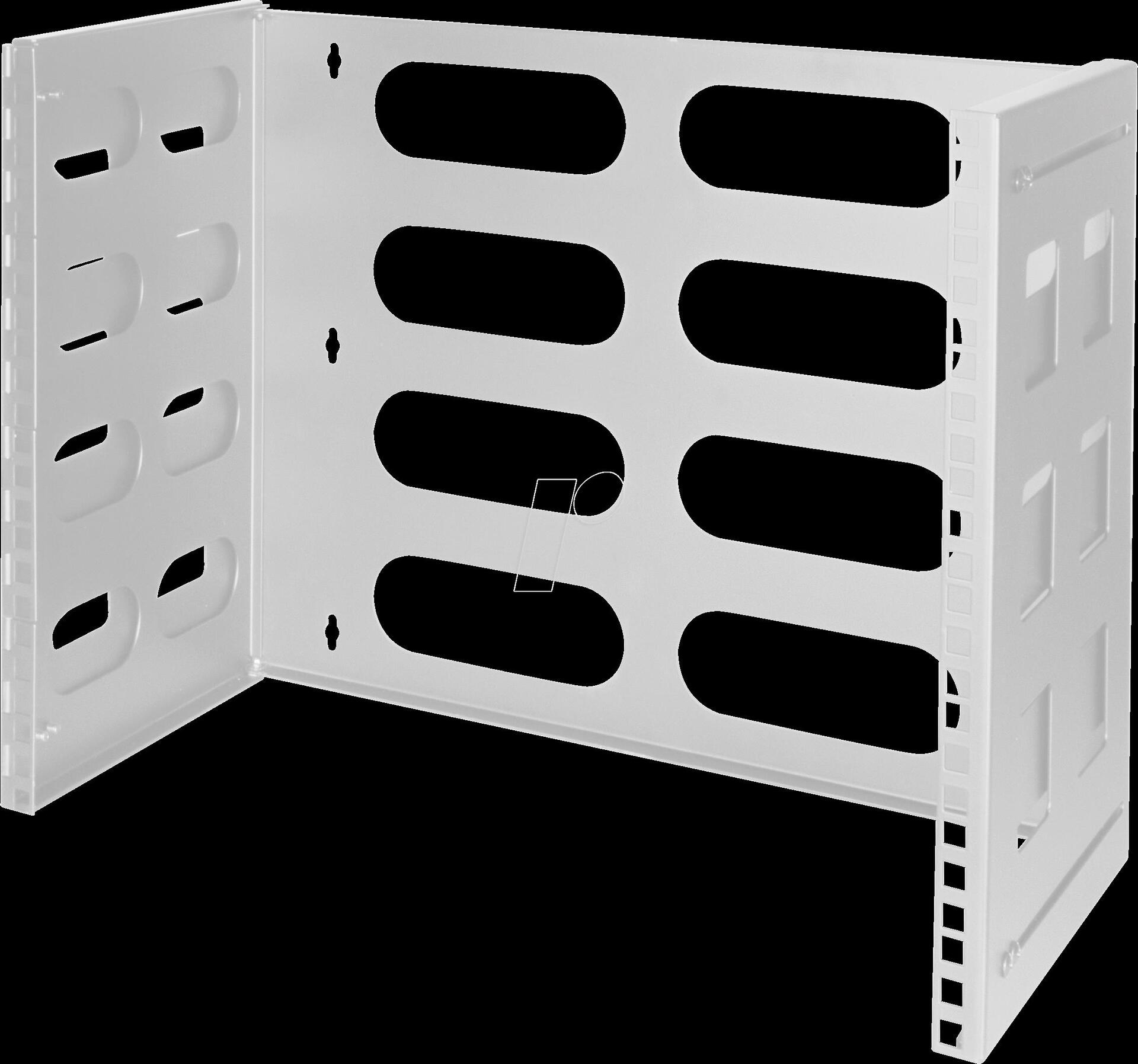 LOGILINK W08B40G - 48,30cm (19") Wandhalterung 8 HE, hellgrau (W08B40G)