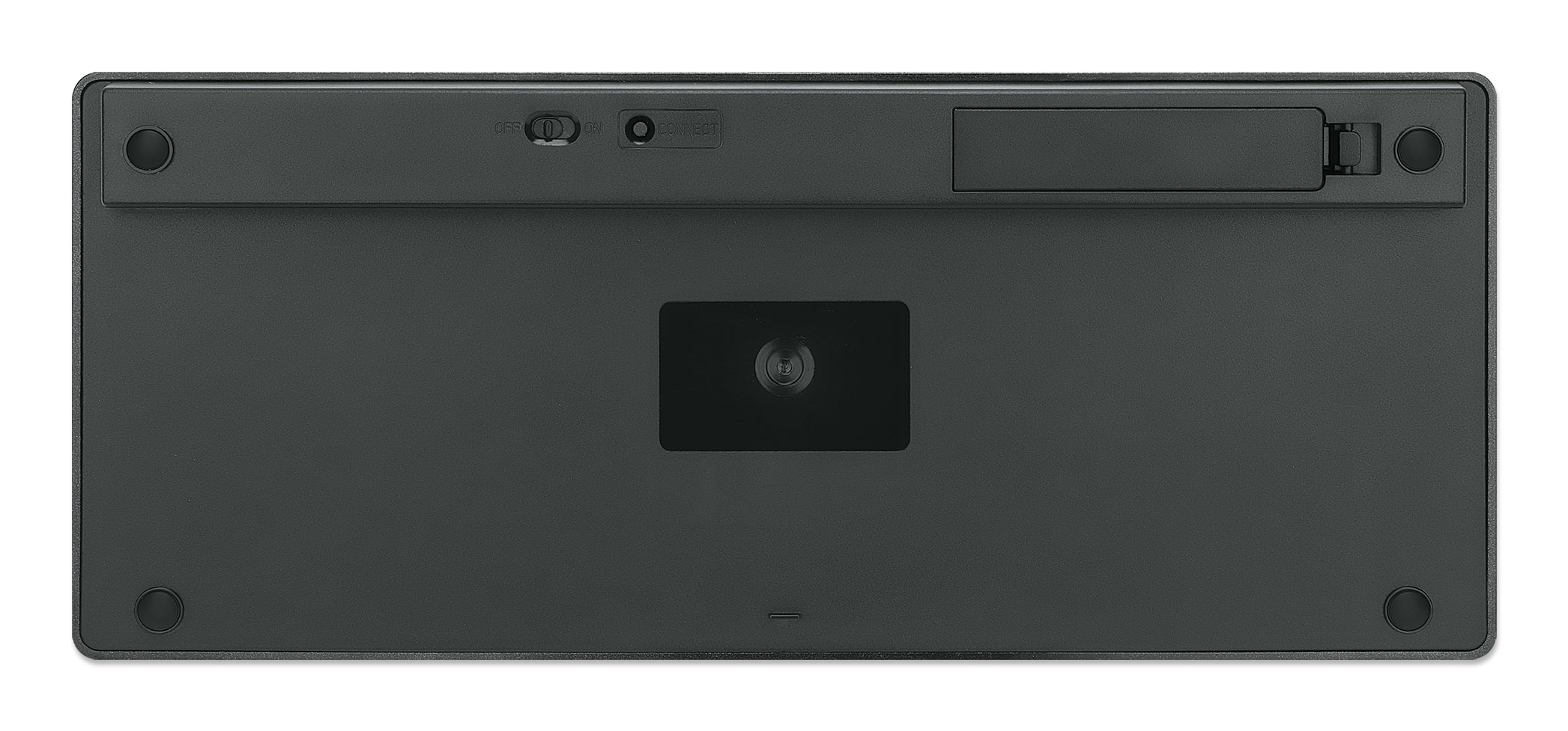 Manhattan Ultra Slim Dual-Mode Kabellose Funktastatur, QWERTZ Deutsch, Bluetooth 3.0 & 2,4 GHz, Anthrazit/Schwarz