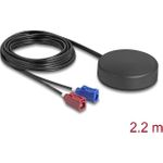 Delock 4G GNSS Antenne 1x FAKRA C+ D Buchse 2 dBi 28 dB 2.2m RG-174 (90767)