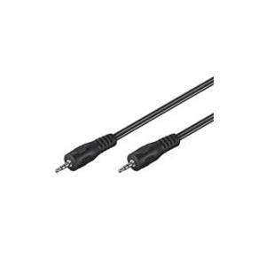 Wentronic Goobay 3,5mm-Klinke-Verbindungskabel HQ, Schwarz, 2.5 m - Klinke 3,5 mm-Stecker (3-Pin, Stereo) > Klinke 3,5 mm-Stecker (3-Pin, Stereo) (51659)