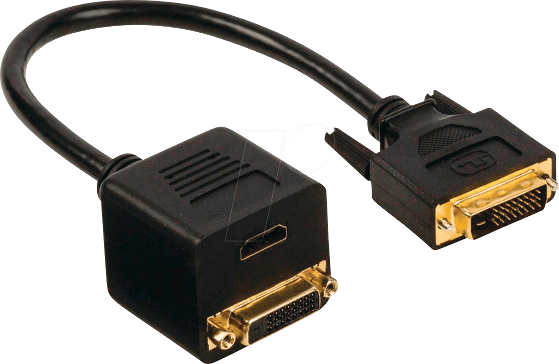 N CCGP32951BK02 Adapterkabel DVI-D Stecker> Buchse+ HDMI-Buchse 0.2 (CCGP32951BK02)