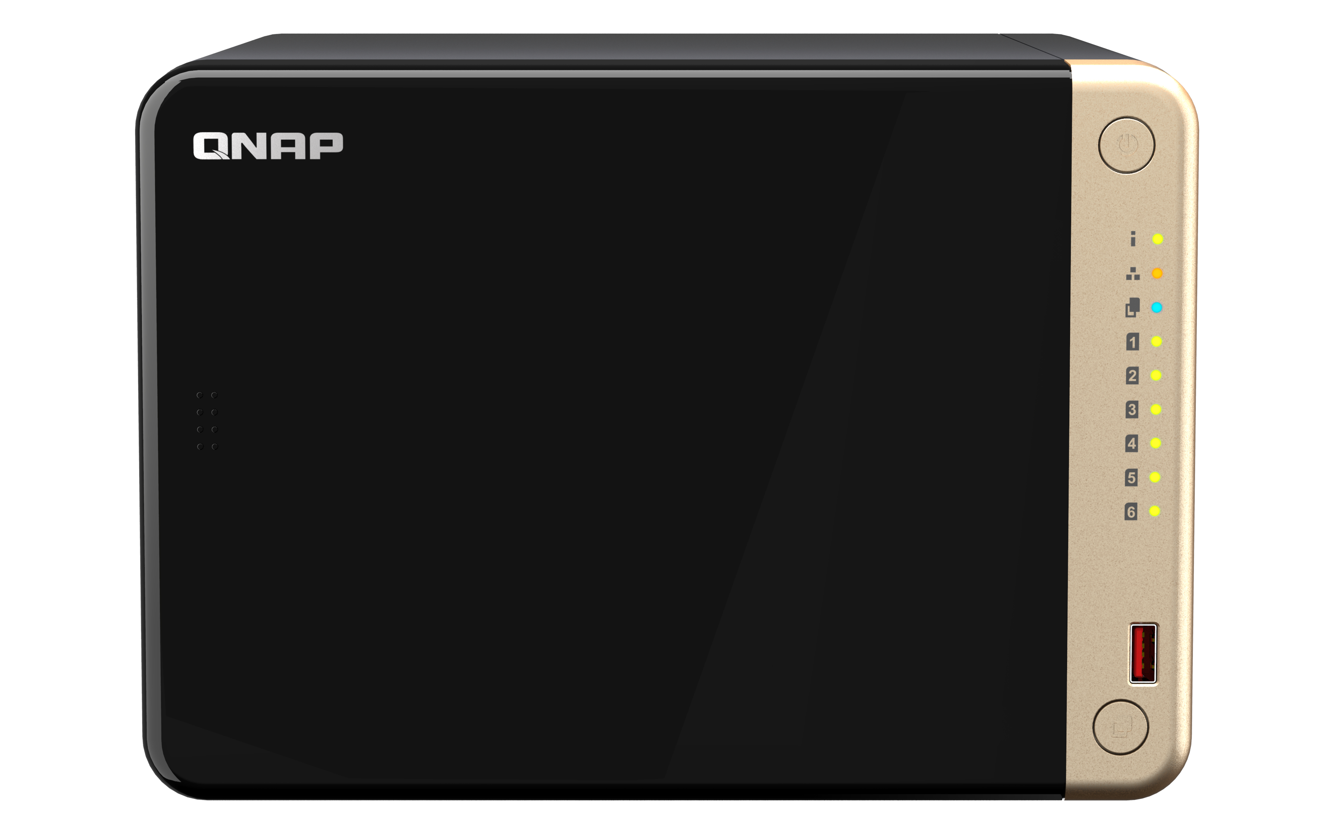 QNAP TS-664 NAS-Server 6 Schächte 8 GB RAM 2.5 Gigabit Ethernet Schwarz, Bronze