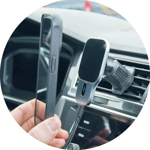 2GO AirClip Magnethalter für Lüftungsschlitz MagSafe Schwarz