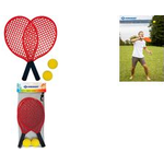 SCHILDKRÖT Beachtennis-Set, schwarz/rot bestehend aus 2 Beachtennis-Schlägern aus Kunststoff - 1 Stück (970130)