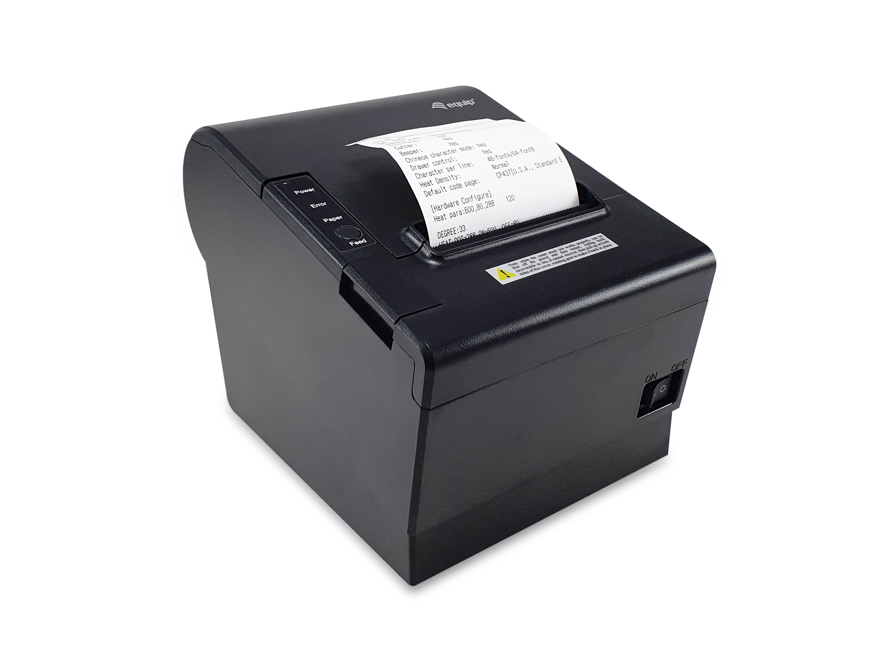 Equip POS-Drucker 351005 Thermotransfer 58/80 mm 203 DPI 300 mm/s USB/Ethernet/RS-232 Schwarz