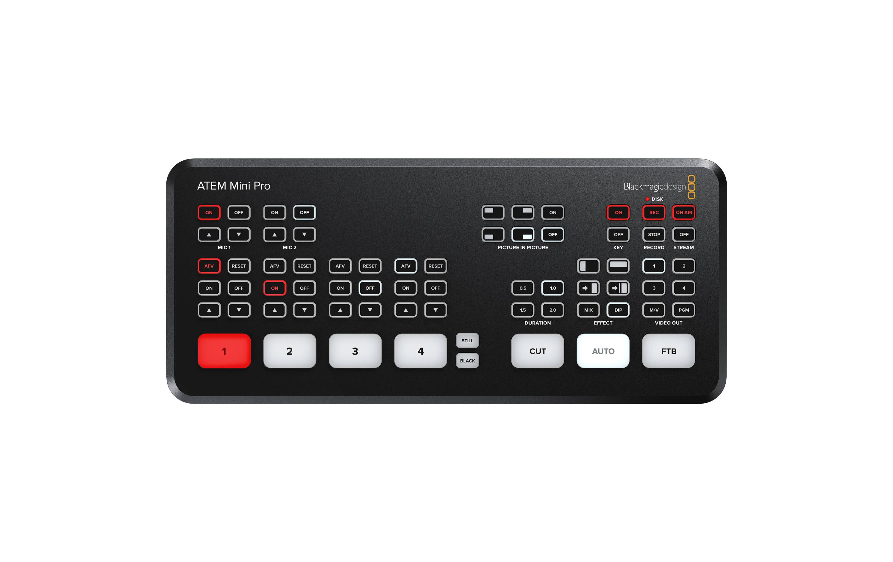Blackmagic Design ATEM Mini Pro Videomischer 4 HDMI Full HD Schwarz