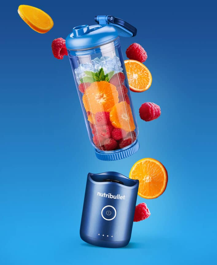 Nutribullet NBP013BL Flex Portable Smoothie-Maker 0,59 l Akkubetrieb Icecrush-Funktion Blau