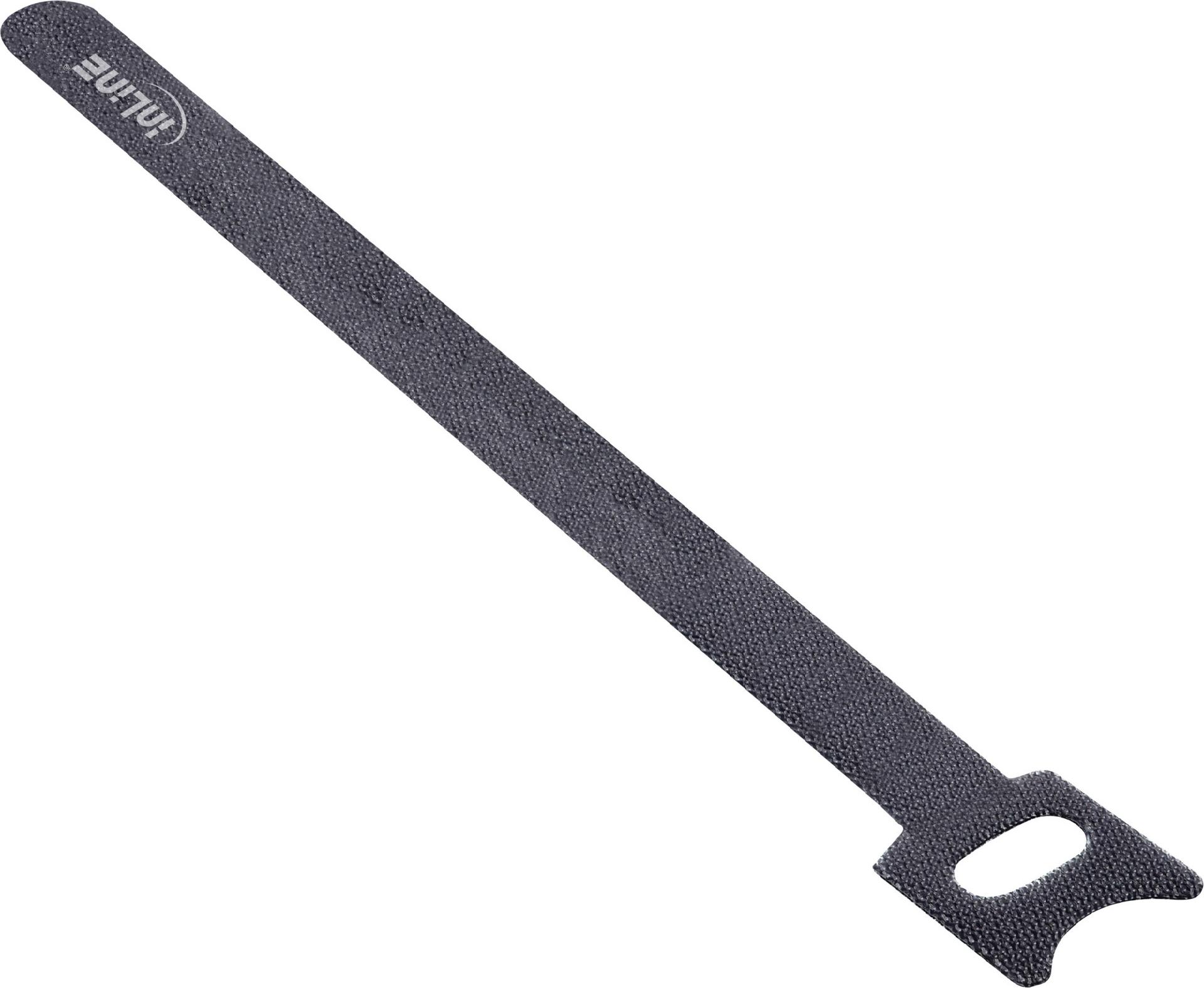 InLine Kabelbinder 180 mm Klett-Verschluss 10 Stück Schwarz