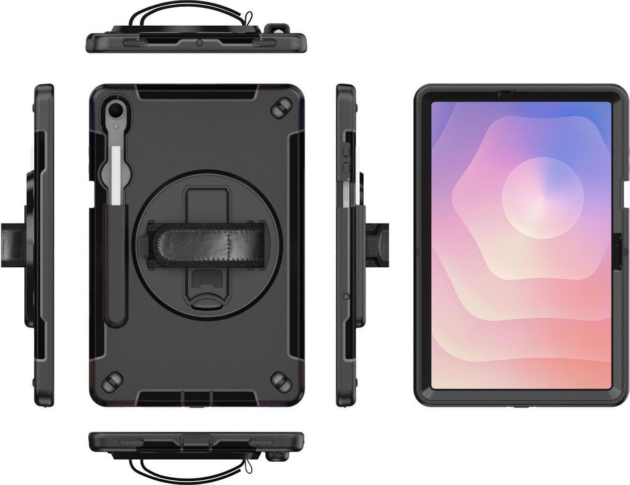 eSTUFF Galaxy Tab S10FE+ OHIO Defender Case with hand strap (ES68105009-BULK)