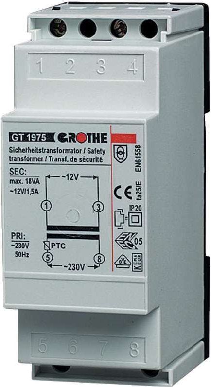 Grothe Klingel-Transformator 12 V/AC 1.5 A 14101 (14101)
