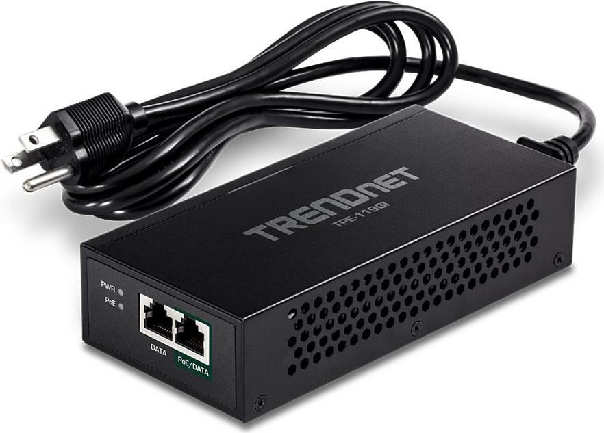 TRENDnet TPE-119GI Gigabit 4PPoE Power Injector 90W Schwarz