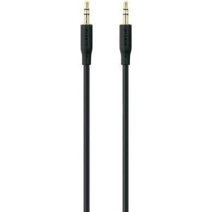 Belkin Klinke Audio Anschlusskabel [1x Klinkenstecker 3.5 mm - 1x Klinkenstecker 3.5 mm] 2 m Schwarz vergoldete Steckkontakte B (F3Y117bt2M)