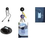 WEDO Parkschein-Universalhalter-Set, schwarz aus Polystyrol, hält Parkscheine, Parkscheiben, USB-Kabel, - 1 Stück (64 301001)