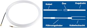 shiverpeaks Kabeleinziehhilfe, Zugdraht: 3 mm, Länge: 10,0 m zum Einziehen eines Kabels in ein Leerrohr, Nylon-Zugdraht - 1 Stück (BS18-200711)