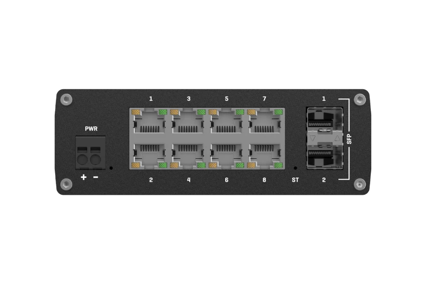 Teltonika TSW212 Managed Switch 8 x Gigabit Ethernet + 2 x SFP Schwarz