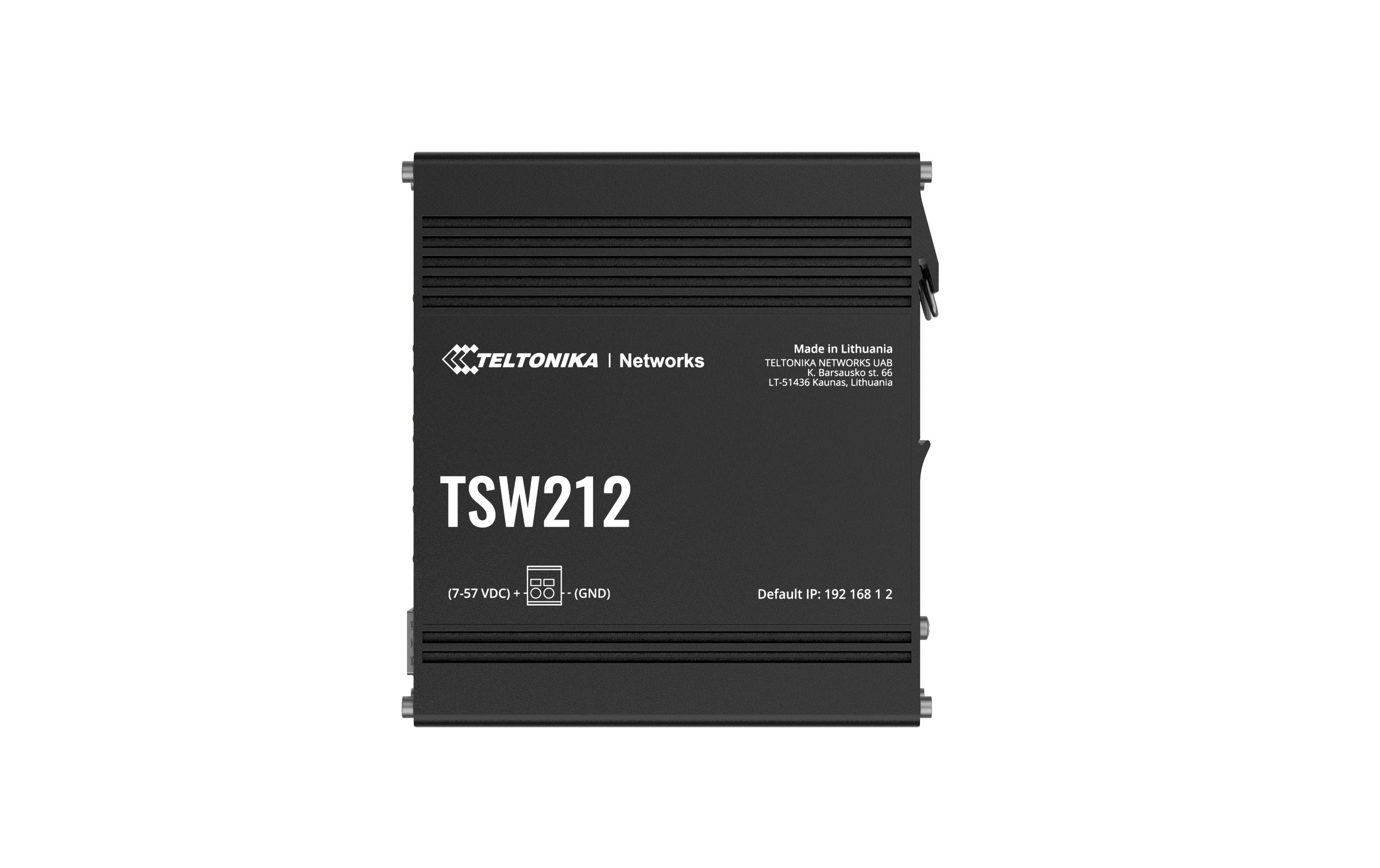 Teltonika TSW212 Managed Switch 8 x Gigabit Ethernet + 2 x SFP Schwarz