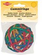 KLEIBER Gummibänder-Ball, farbig sortiert sortiert in den Farben blau, rot, grün, gelb & weiß, - 1 Stück (52417)