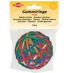 KLEIBER Gummibänder-Ball, farbig sortiert sortiert in den Farben blau, rot, grün, gelb & weiß, - 1 Stück (52417)