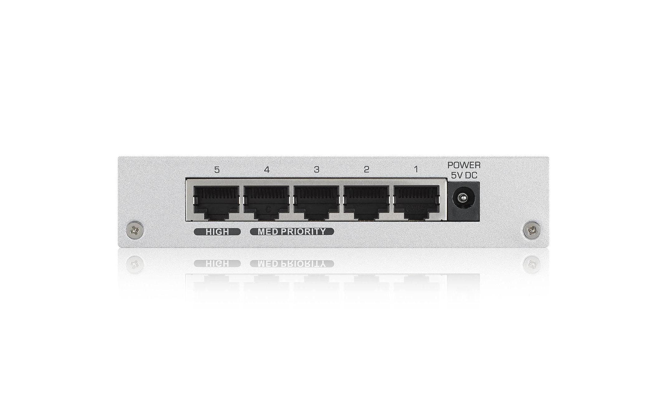 Zyxel GS-105B v3 Desktop-Switch 5x Gigabit Ethernet Silber