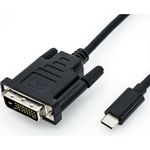 ROLINE 11.04.5830 1m USB C DVI Schwarz Videokabel-Adapter (11.04.5830)
